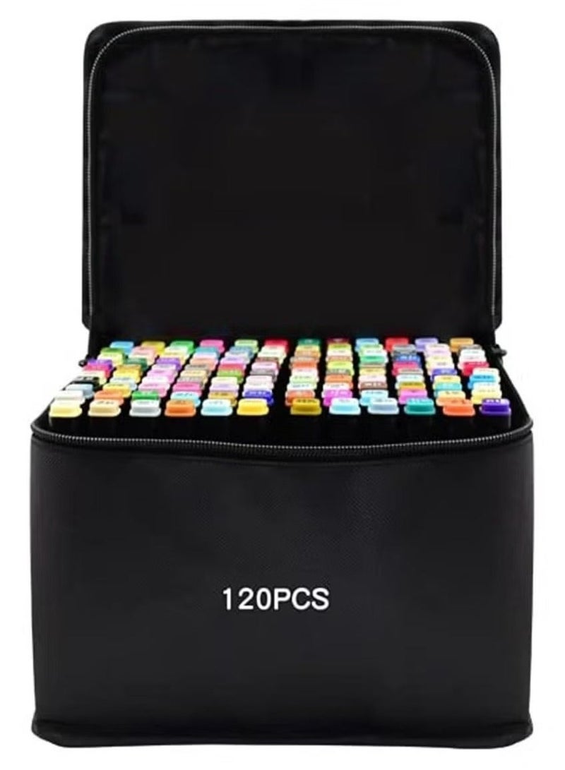 120-Piece Drawing Twin Marker Painting Pen Set Multicolor - Image 1